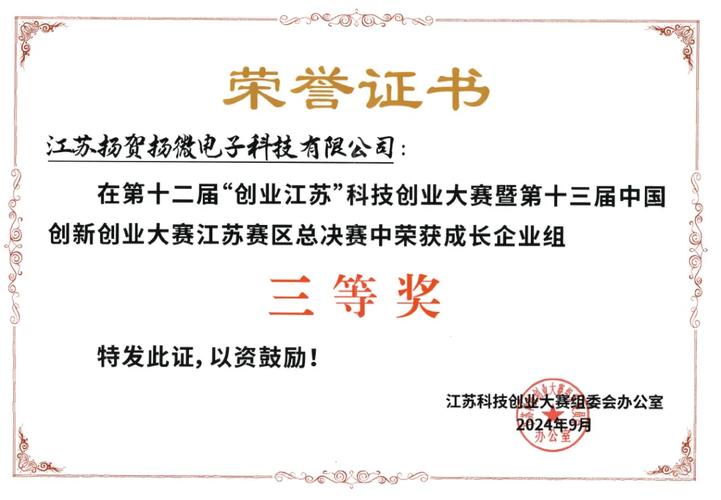 创新驱动发展，扬贺扬荣获第十二届“创业江苏”科技创业大赛三等奖